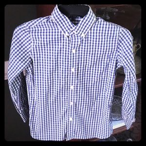 GapKids Boys Button Down Blue and White Non Iron